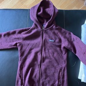 Patagonia better sweater hoodie zip up, barely worn. Dark burgundy